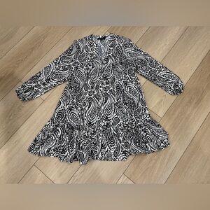 Rachel Zoe Paisley Swing Dress – Size S – Black & White – EUC